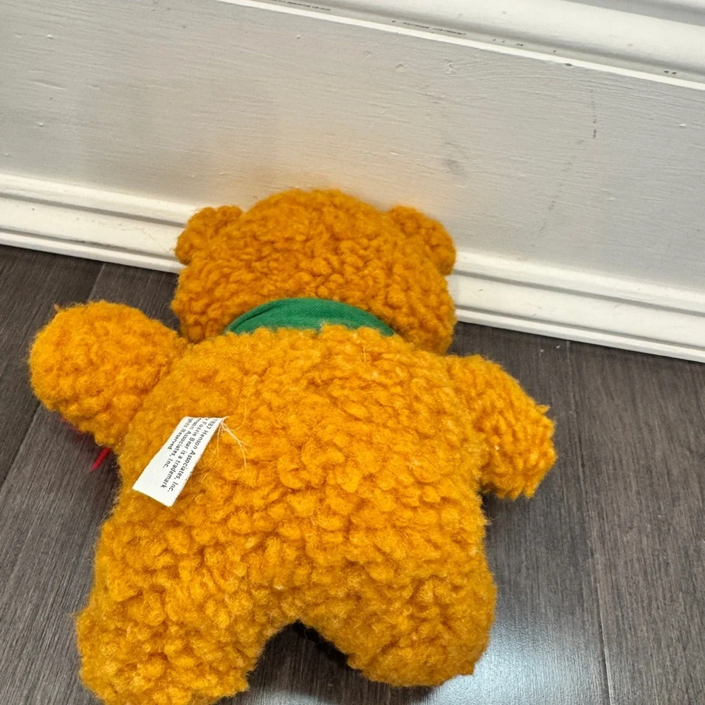 VINTAGE 1987 The Muppets Christmas Fozzi Bear Stuffed Animal Plush Green Scarf - Picture 4 of 6